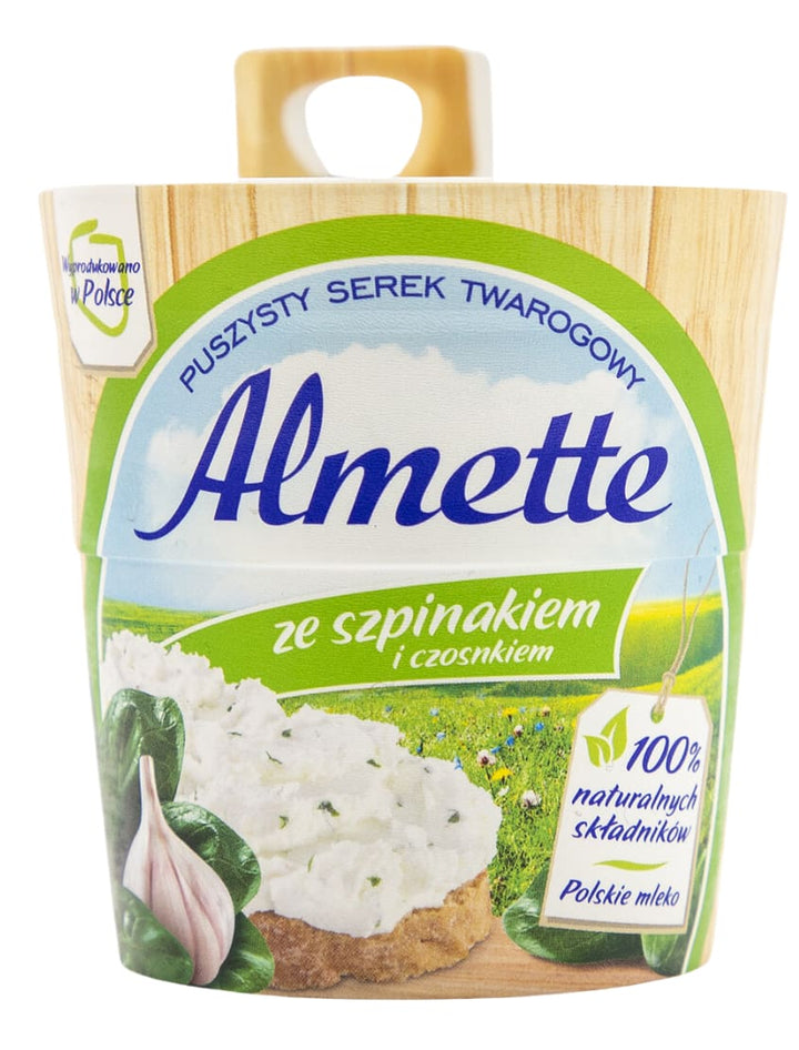 11004 Hochland Almette With Spinach And Garlic Fluffy Cottage Cheese 12x150g - 23