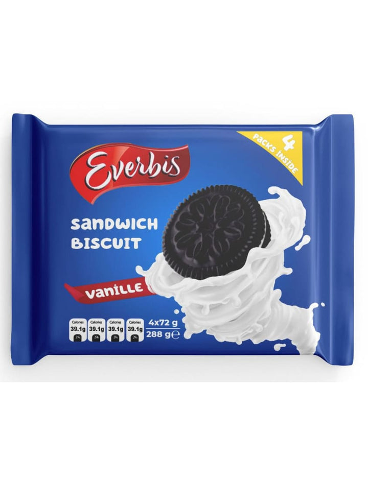 1642 KBF Everbis Dark Sandwich Biscuit 12x288g - 30
