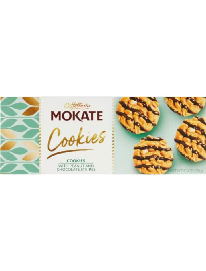4209 Mokate Cookies With Peanuts And Chocolate Stripes 16x150g - 17