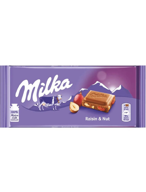 4310 Milka Raisin&Nut Alpine Milk Chocolate 22x100g - 15