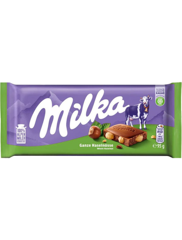 8300 Milka Whole Hazelnut Milk Chocolate 17x95g - 22