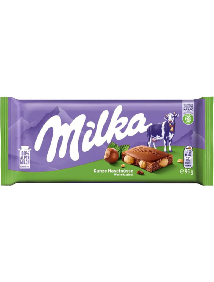 8300 Milka Whole Hazelnut Milk Chocolate 17x95g - 22