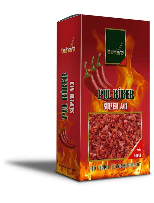 9685 Buhara Super Hot Red Pepper Flakes 300g * 12 - 42