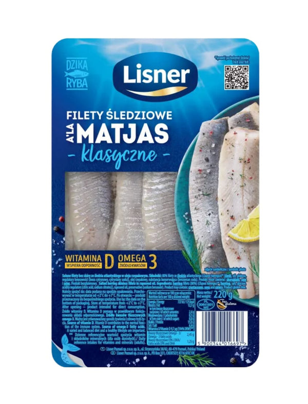 9801 Lisner Classic Herring Fillets A’la Matjas In Oil 6x220g PLN - 24