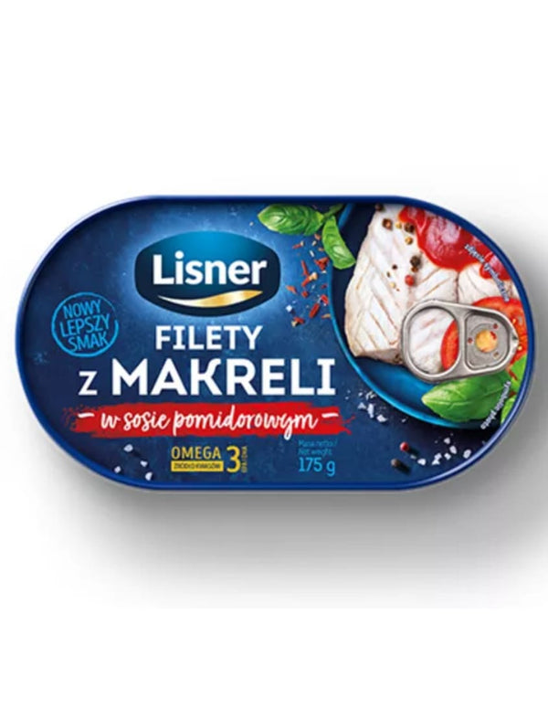 9908 Lisner Mackerel Fillets In Tomato Cream 12x175g - 22