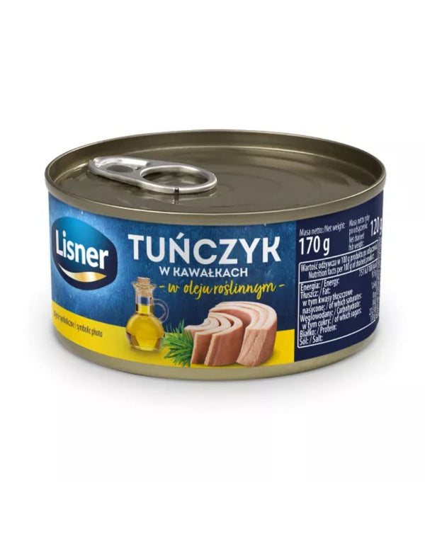 9912 Lisner Tuna Chunks In Vegetable Oil 24x170g - 24
